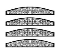 EasyComposite 2 x Composite Screen Trellis Topper - Decorative Lattice Panel for Outdoor Garden Fence - 1800mmx300mmx18mm (Morocco Curved, 4)