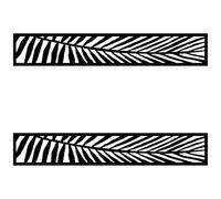 EasyComposite 2 x Composite Screen Trellis Topper - Decorative Lattice Panel for Outdoor Garden Fence - 1800mmx300mmx18mm (Palm, 2)