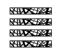 EasyComposite 2 x Composite Screen Trellis Topper - Decorative Lattice Panel for Outdoor Garden Fence - 1800mmx300mmx18mm (Laser, 4)