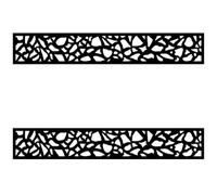 EasyComposite 2 x Composite Screen Trellis Topper - Decorative Lattice Panel for Outdoor Garden Fence - 1800mmx300mmx18mm (Pebble, 2)