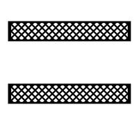 EasyComposite 2 x Composite Screen Trellis Topper - Decorative Lattice Panel for Outdoor Garden Fence - 1800mmx300mmx18mm (Wave Curved, 2)