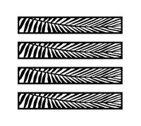 EasyComposite 2 x Composite Screen Trellis Topper - Decorative Lattice Panel for Outdoor Garden Fence - 1800mmx300mmx18mm (Palm, 4)