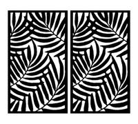 Easycomposite 2 X Composite Screen Wall Trellis Decorative Lattice Panel For Outdoor Wall - Leafy 1200X600X8mm