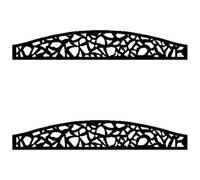 Easycomposite Pair Of Composite Screen Curved Trellis Decorative Lattice Panel For Outdoor Garden Fence - Pebble 1800X300X18mm