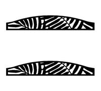 Easycomposite Pair Of Composite Screen Curved Trellis Decorative Lattice Panel For Outdoor Garden Fence - Leafy 1800X300X18mm