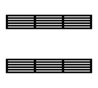 Easycomposite Pair Of Composite Screen Trellis Topper Decorative Lattice Panel For Outdoor Garden Fence - Slat 1800X300X18mm