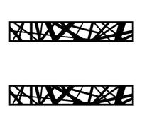 Easycomposite Pair Of Composite Screen Trellis Topper Decorative Lattice Panel For Outdoor Garden Fence - Laser 1800X300X18mm