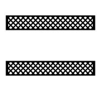 Easycomposite Pair Of Composite Screen Trellis Topper Decorative Lattice Panel For Outdoor Garden Fence - Wave 1800X300X18mm