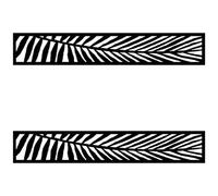 Easycomposite Pair Of Composite Screen Trellis Topper Decorative Lattice Panel For Outdoor Garden Fence - Palm 1800X300X18mm