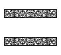 Easycomposite Pair Of Composite Screen Trellis Topper Decorative Lattice Panel For Outdoor Garden Fence - Morocco 1800X300X18mm