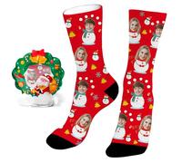 Easycosy Christmas Gifts Personalised Funny Socks with Photo Custom Face Novelty Socks Personalised Birthday Anniversary Funny Secret Santa Xmas Gifts for Women Men Him Her Dad Mum