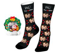 Easycosy Christmas Gifts Personalised Funny Socks with Photo Custom Face Novelty Socks Personalised Birthday Anniversary Funny Secret Santa Xmas Gifts for Women Men Him Her Dad Mum