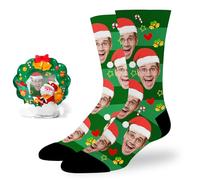 Easycosy Christmas Gifts Personalised Funny Socks with Photo Custom Face Novelty Socks Personalised Birthday Anniversary Funny Secret Santa Xmas Gifts for Women Men Him Her Dad Mum