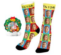 Easycosy Christmas Gifts Personalised Funny Socks with Photo Custom Face Novelty Socks Personalised Birthday Anniversary Funny Secret Santa Xmas Gifts for Women Men Him Her Dad Mum