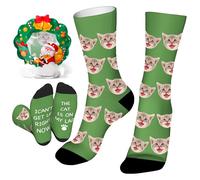 Easycosy Christmas Gifts Personalised Funny Socks with Photo Custom Face Novelty Socks Personalised Birthday Anniversary Funny Secret Santa Xmas Gifts for Women Men Him Her Dad Mum