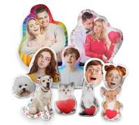 Easycosy Custom Pillow Personalised Photo Cushion Shaped Like Pet Dog Cat Customised Pet Face Pillow Personalised Anniversary Funny Gifts for Him Her Dog Cat Lovers Memorial Gifts for Pet