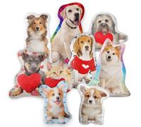 Easycosy Funny Gifts Custom Pillow Personalised Photo Cushion Shaped Like Pet Dog Cat Customised Pet Face Pillow Personalised Anniversary Funny Gifts for Him Her Dog Cat Lovers Memorial Gifts for Pet