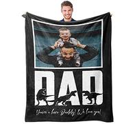 Easycosy Personalised Blanket Dad Gifts Custom Photo Blankets Dad Blanket Customised Birthday Anniversary Memorial Gifts for Daddy Men Grandad Boyfriend Husband from Son Daughter