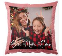 Easycosy Personalised Cushion Cover - Velvet Photo Pillow Cases - Two Side Print - Custom Valentine's Day Birthday Wedding Special Moments Gift idea for Couple Friends Lover-55X55CM