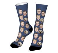 Easycosy Personalised Funny Socks with Photo Custom Face Novelty Socks Personalised Birthday Anniversary Funny Gifts for Women Men Him Her Dad Mum