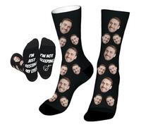 Easycosy Personalised Funny Socks with Photo Custom Face Novelty Socks Personalised Birthday Anniversary Funny Gifts for Women Men Him Her Dad Mum