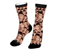 Easycosy Personalised Funny Socks with Photo Custom Face Novelty Socks Personalised Birthday Anniversary Funny Gifts for Women Men Him Her Dad Mum