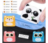 Easycosy Personalised Name Stamp for Clothes Kids Back to School Supplies Waterproof Quick & Easy Child Name Label Stamp for School Uniform First Day at School Gifts for Starting School -Double Layer