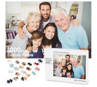 Easycosy Personalised Photo Jigsaw Puzzle 1000/500/300 Pieces for Adults Custom Picture Text Birthday Anniversary Engagement Memorial Personalised Gifts for Her Him Family Kids - Horizontal/Vertical