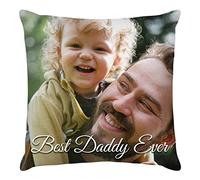 Easycosy Personalised Pillow Case Cushion Cover 30 x 30 cm Custom Pillow Personalised Cushions with Photo Two-Sides Design Gifts Anniversary Room Home Decor for Her Him Kid - Optional Cushion Insert
