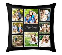 Easycosy Personalised Pillow Case Cushion Cover 50 x 50 cm Custom Pillow Personalised Cushions with Photo Two-Sides Design Birthday Gifts Anniversary Wedding for Her Him - Optional Cushion Insert
