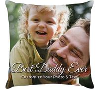 Easycosy Personalised Pillow Case Cushion Cover 61 x 61 cm Custom Pillow Personalised Cushions with Photo Two-Sides Design Gifts Anniversary Room Home Decor for Her Him Kid - No Cushion Insert