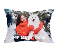 Easycosy Personalised Pillow Case Rectangle Cushion Cover 50 x 75 cm Custom Pillow Personalised Cushions with Photo Two-Sides Design Birthday Gifts Anniversary Wedding for Her Him - No Cushion Insert