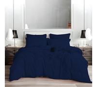 EASYCOT Luxury 800 Thread Count 100% Egyptian Cotton Premium Quality Double Size - 1 PC Duvet Cover With 2 Pillow Shams - Navy Blue