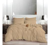 EASYCOT Luxury 800 Thread Count 100% Egyptian Cotton Premium Quality King Size - 1 PC Duvet Cover With 2 Pillow Shams - Taupe