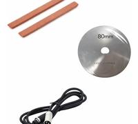 EasyCut Professional Kebab Machine Replacement Kit, 80mm Stainless Steel Blade, Sharpening Stones, Power Cable for Doner Gyro Slicer