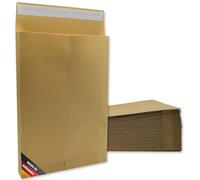 easydruck24de Envelopes B4 without Window with Pleat 4 cm - Pack of 50 Brown - Folding Envelope 25 x 35.3 x 4 cm - Paper Shipping Bag with Bottom Fold, Self-Adhesive I az246