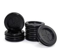 EASYEAH 1-9/16 in Rubber Grommets for Wiring, 1-1/4 in ID, Double-Sided Rubber Plugs for Round Holes, Firewall Grommet Automotive, Wire Cable Protection for Metal Electric Box, 8 Pcs 32x40 mm, Black