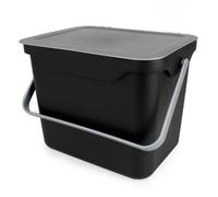 EasyEco Easy Eco - 5L Compost Caddy - Black & Silver