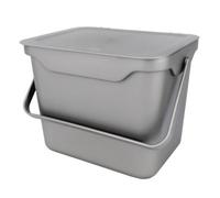 EasyEco Easy Eco - 5L Kitchen Compost Caddy - Silver/metallic