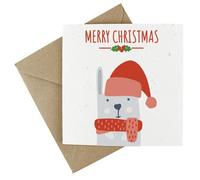 EasyEco Easy Eco Wildflower Christmas Bunny Cards - Eco-Friendly And Plantable - Pack Of 10