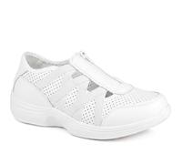 EasyFit Callista Extra Wide Zipped Upper Trainers - White Size 7