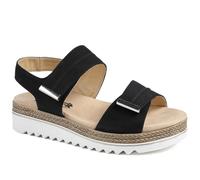 EasyFit Catena Extra Wide Touch Fasten Sandals - Black Size 4