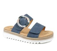 EasyFit Extra Wide Banca Sandals - Navy Size 6