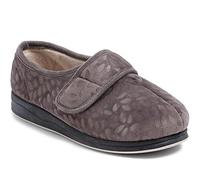 EasyFit Ladies Extra Wide Fit Slippers - Grey Size 5 UK