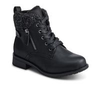 EasyFit Extra-Wide Knitted-Cuff Ankle Boots - Black Size 8
