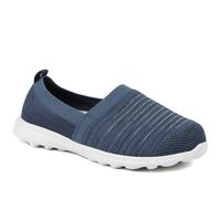 EasyFit Extra Wide Memory Foam Slip-Ons - Navy Size 8