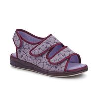 EasyFit Extra-Wide Water-Resistant Slippers - Purple Size 5