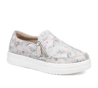 EasyFit Extra Wide Zip Detail Slip On Shoes - Floral Size 4