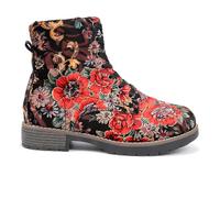 EasyFit Ladies Ashbourne Extra Wide Boots - Red Multi Size 5 UK