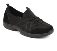 EasyFit Womens Extra-Wide Bungee Lace Trainers Black Size 9